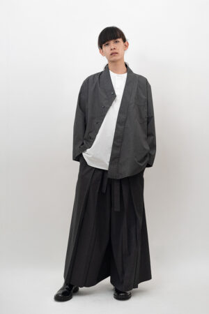 プリーツ袴パンツ Knot 濃灰