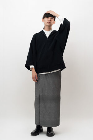 着物パーカー Spider 黒