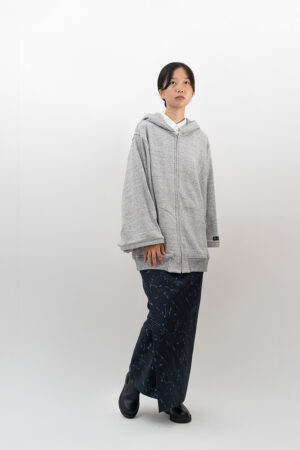 着物パーカー Spider 杢灰