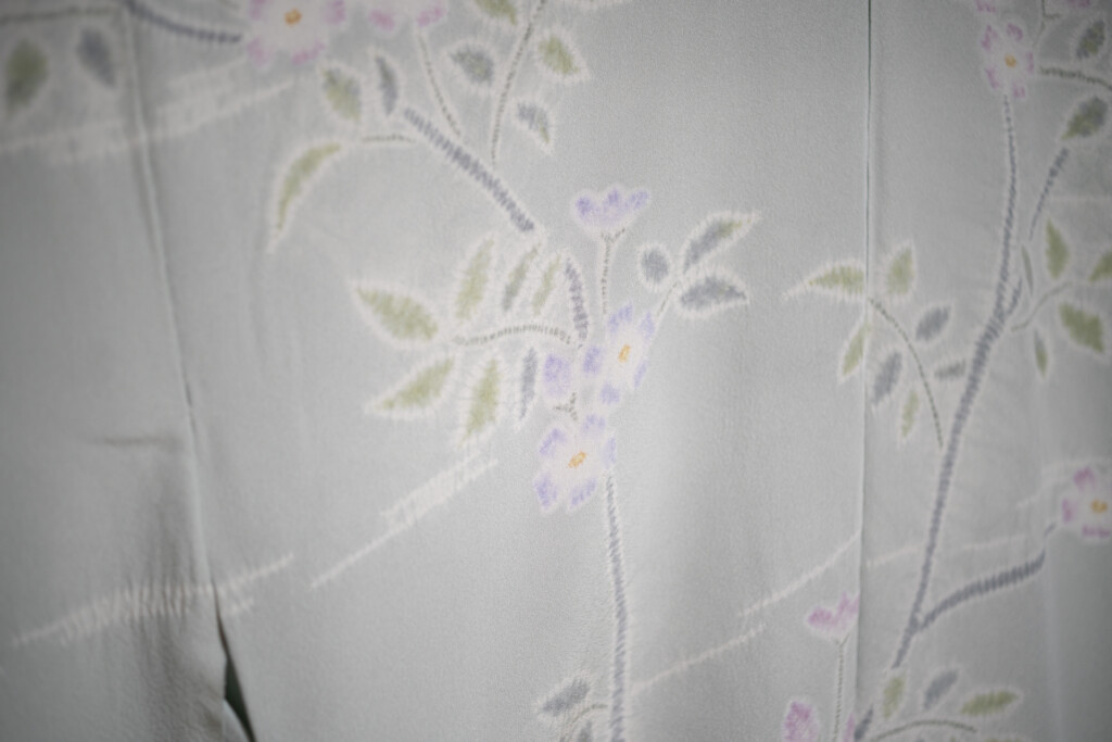 絞染の着物の柄