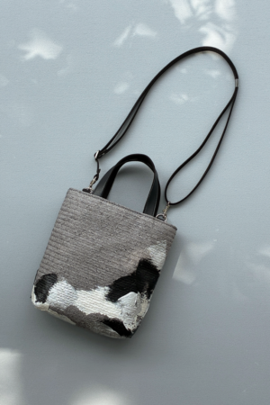 〈Buddy Mini〉Tote - Grey / freely painting