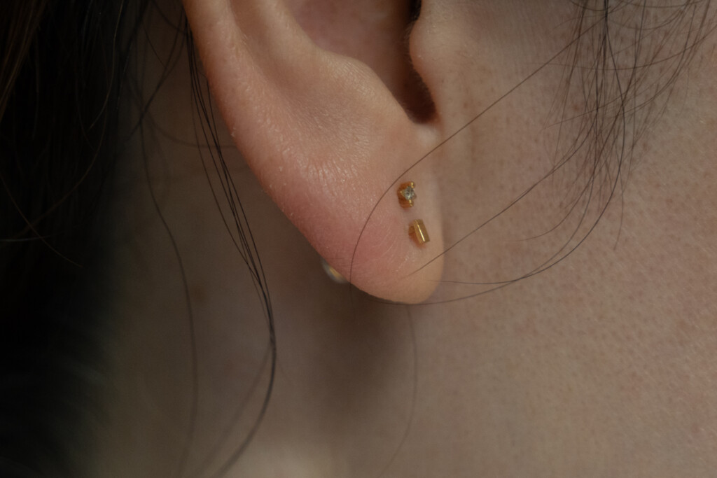 制作段階で出来るまかないピアス